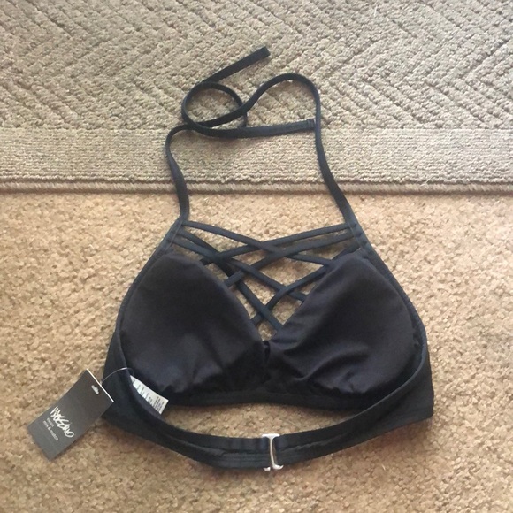 Mossimo black cris cross bikini top - Picture 2 of 3